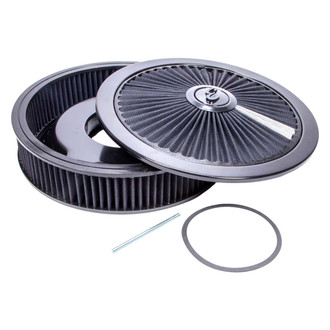 Edelbrock® - Pro-Flo® Round Black Black Air Cleaner Assembly