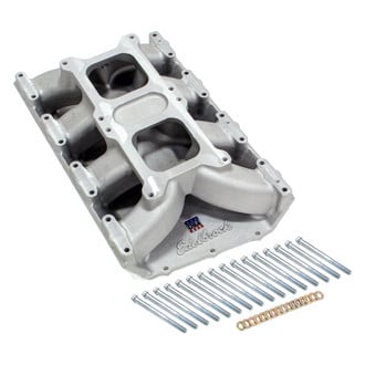 Edelbrock® - Dual-Quad Satin Carbureted Intake Manifold