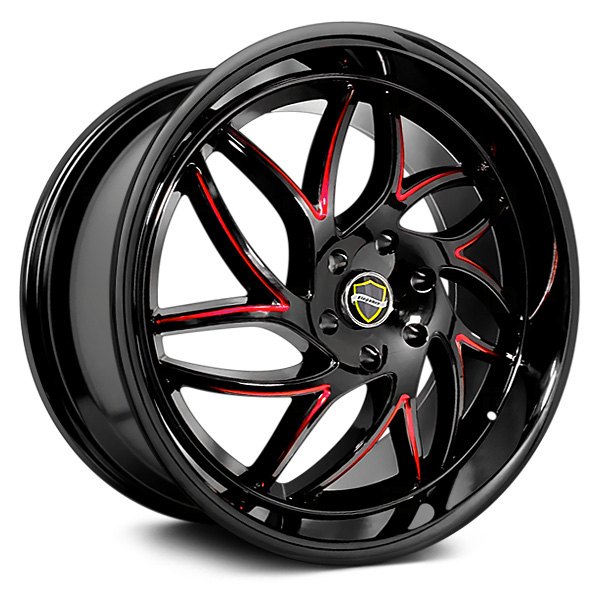 ELEGANCE® - MAGIC Gloss Black with Candy Red Milled Accents and Gloss Black Lip