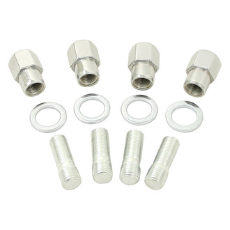EMPI® - Chrome Shank Seat Lug Nuts & Studs Kit with Flat Washers