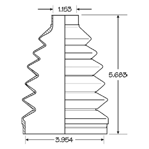 EMPI® 862326D Front Outer CV Joint Boot Kit