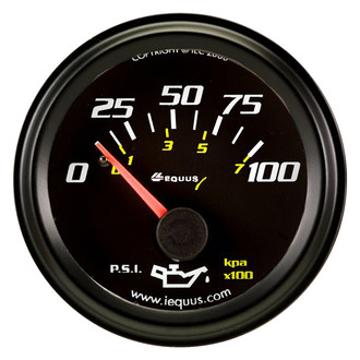 Equus® - 6000 Series 2" Mechanical Oil Pressure Gauge, 100 PSI