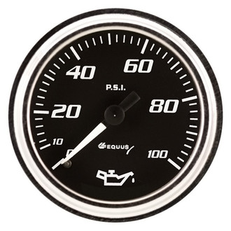 Equus® - 7000 Series 2" Oil Pressure Gauges, Chrome, 100 PSI