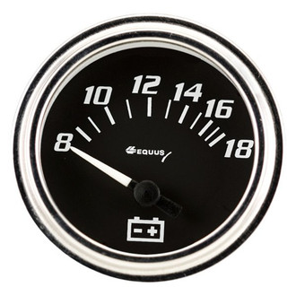 Equus® - 7000 Series 2" Voltmeter Gauge, Chrome, 8-18 V