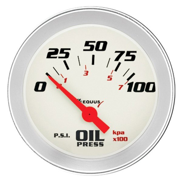 Equus® - 8000 Series 2" Electrical Oil Pressure Gauge, 100 PSI