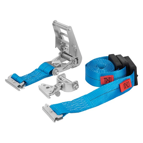 Erickson® - 2" x 12' 3300 lb Adjustable Tire Strap with E-Track Roller Idler Fitting