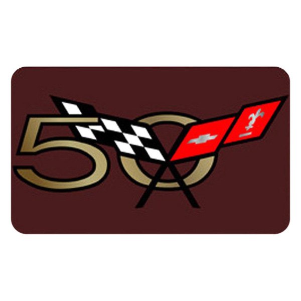 Eurosport Daytona® - Red Rear Exhaust Enhancer Plate with Big 50th Flags Logo