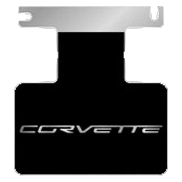 Eurosport Daytona® - Black Rear Exhaust Enhancer Plate with Corvette Logo