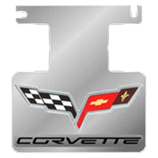 Eurosport Daytona® - Polished Rear Exhaust Enhancer Plate with Flags & Corvette Logo