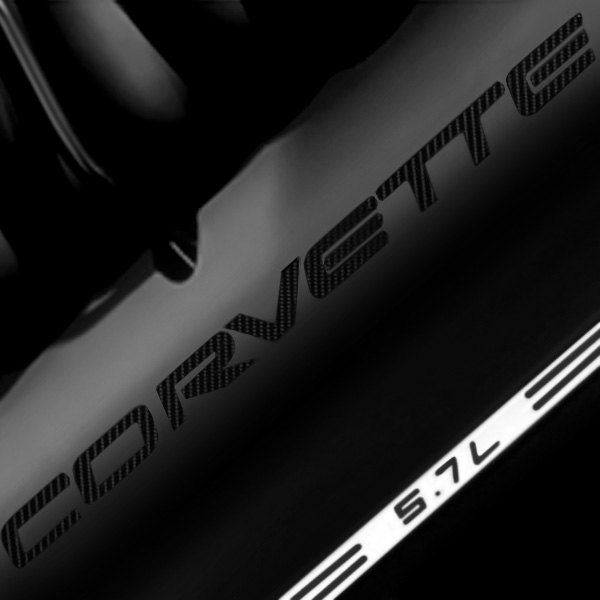 Eurosport Daytona® - EDI Series Carbon Fiber Fuel Rail Letter Kit with Corvette Logo