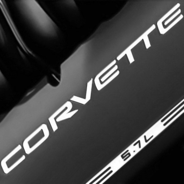 Eurosport Daytona® - Classic Series White Fuel Rail Letter Kit with Corvette Logo