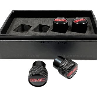 Eurosport Daytona® - Knurled Wheel Valve Stem Caps With GMC Logo