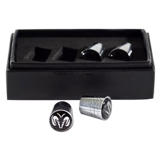 Eurosport Daytona® - Chrome Tapered Wheel Valve Stem Caps With Dodge Logo