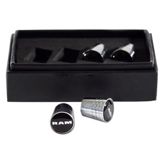 Eurosport Daytona® - Chrome Tapered Wheel Valve Stem Caps With Ram Word