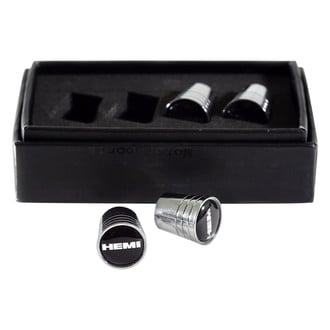 Eurosport Daytona® - Chrome Tapered Wheel Valve Stem Caps With Hemi Word
