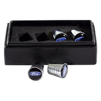 Eurosport Daytona® - Chrome Tapered Wheel Valve Stem Caps With Ford Logo