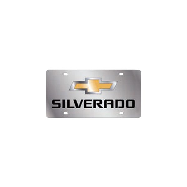 Eurosport Daytona® - GM License Plate with Style 2 Silverado New Logo and Chevrolet Emblem