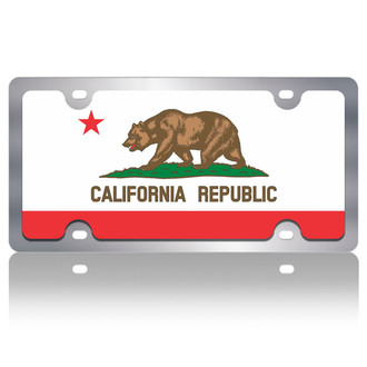 Eurosport Daytona® - Flags Style License Plate with California