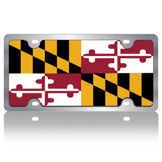 Eurosport Daytona® - Flags Style License Plate with Maryland