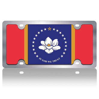 Eurosport Daytona® - Flags Style License Plate with Mississippi
