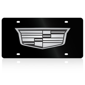 Eurosport Daytona® - Lazertag Black License Plate with Cadillac Crest