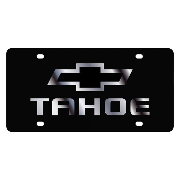 Eurosport Daytona® - GM Lazertag License Plate with Style 2 Tahoe New Logo and Chevrolet Emblem