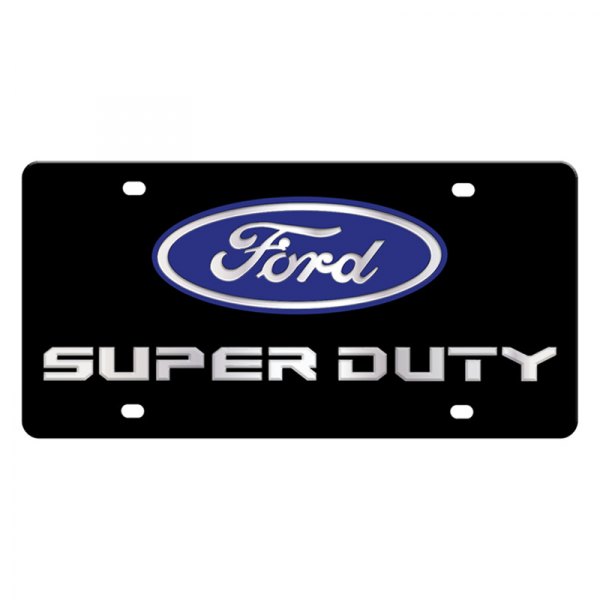 Eurosport Daytona® - Ford Motor Company Lazertag License Plate with Super Duty New Logo and Blue Ford Emblem