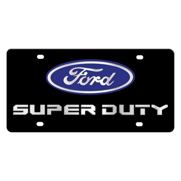 Eurosport Daytona® - Ford Motor Company Lazertag License Plate with Super Duty New Logo and Blue Ford Emblem