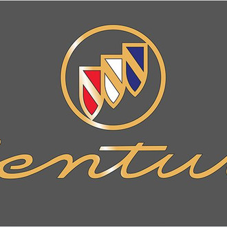 Eurosport Daytona® - GM Black License Plate with Gold Century Logo and Buick Emblem