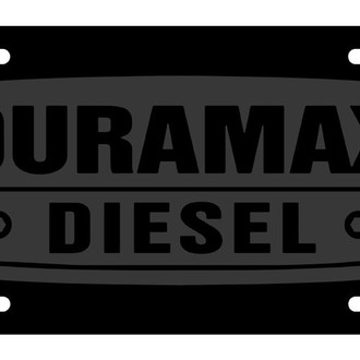 Eurosport Daytona® - GM Black License Plate with Black Duramax Diesel Logo