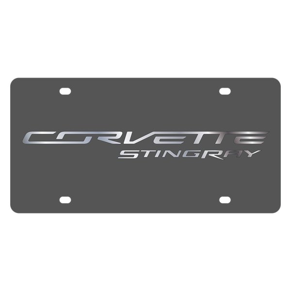 Eurosport Daytona® - GM License Plate with Corvette Stingray Logo and Chevrolet Emblem