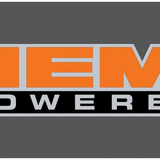 Eurosport Daytona® - Black License Plate with HEMI Powered Logo