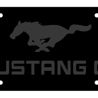 Eurosport Daytona® - Ford Motor Company Black License Plate with Black Mustang GT Logo and Emblem