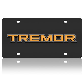Eurosport Daytona® - Black License Plate with Polished Ford Tremor Logo