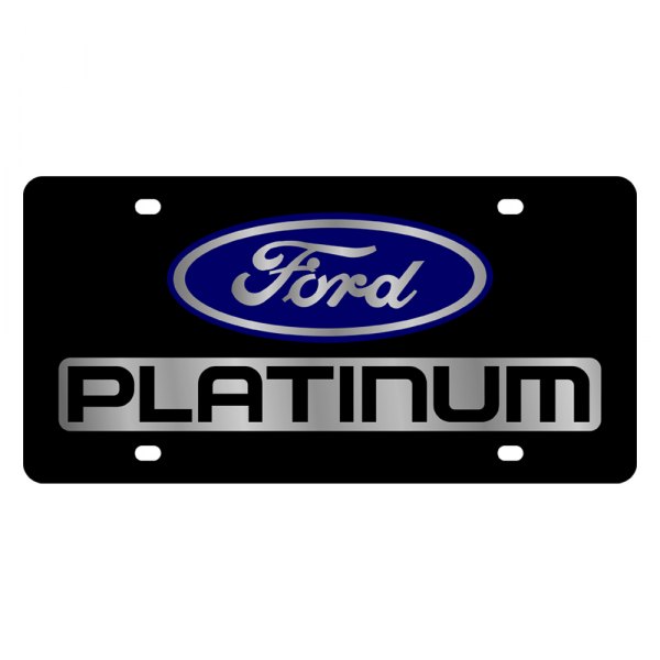Eurosport Daytona® - Ford Motor Company License Plate with Platinum Logo and Ford Emblem