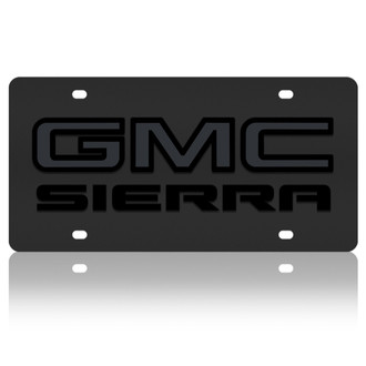 Eurosport Daytona® - GM Black License Plate with Style 2 Black GMC Sierra New Logo