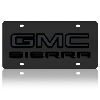Eurosport Daytona® - GM Black License Plate with Style 3 Black GMC Sierra New Logo