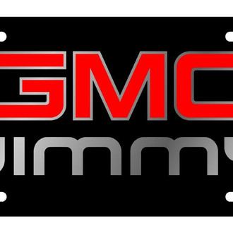 Eurosport Daytona® - GM Black License Plate with Silver GMC Terrain Logo