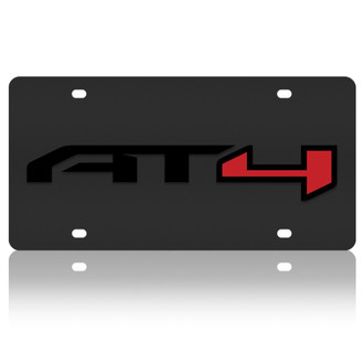 Eurosport Daytona® - GM Black License Plate with Gold GMC AT4 Logo