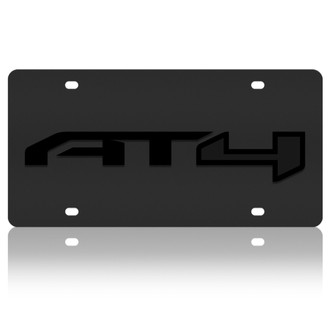 Eurosport Daytona® - GM Black License Plate with Black GMC AT4 Logo