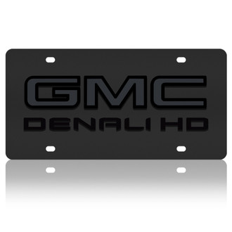 Eurosport Daytona® - GM Black License Plate with Black GMC Denali HD Logo
