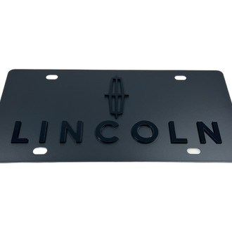 Eurosport Daytona® - Ford Motor Company Black License Plate with Black Lincoln Logo and Emblem
