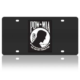 Eurosport Daytona® - LSN Black License Plate with Pow-Mia Logo