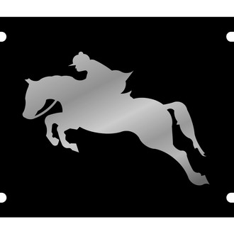 Eurosport Daytona® - LSN Black License Plate with Style 2 Horse Logo