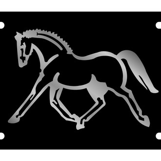Eurosport Daytona® - LSN Black License Plate with Style 3 Horse Logo