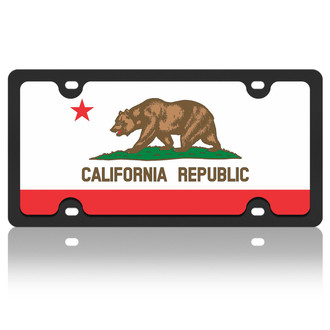 Eurosport Daytona® - Flags Style License Plate with California
