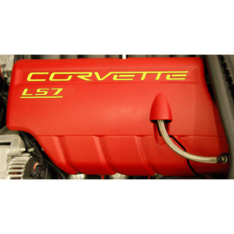 Eurosport Daytona® - Black Fuel Rail Letter Kit with Corvette Logo