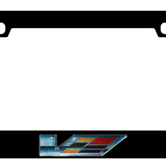 Eurosport Daytona® - GM 2-Hole Black License Plate Frame with V-Series Emblem