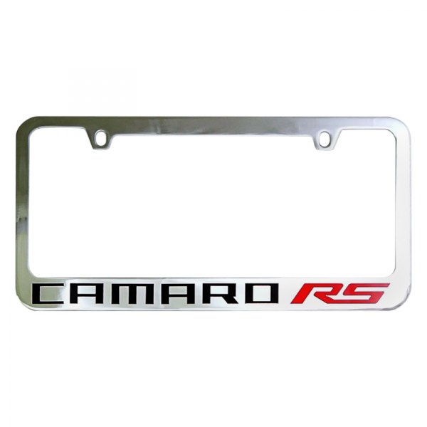 Eurosport Daytona® - GM 2-Hole License Plate Frame with Chevrolet Camaro RS Logo