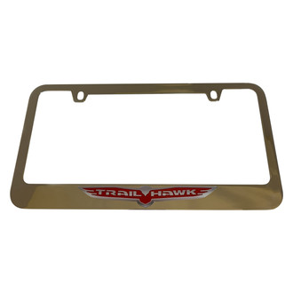 Eurosport Daytona® - MOPAR 2-Hole Chrome License Plate Frame with Trailhawk Logo